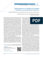 Fisioterapeuta en UCI