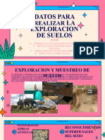 Datos para Realizar Exploracion de Suelos