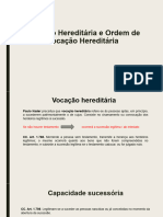 Vocação Hereditária e Ordem de Vocação Hereditária (Salvo Automaticamente)