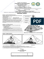 Science 8 - Quarter 4 - Module 8 - Answer Sheet - Food Pyramid