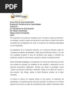 Lectura #1. Importancia de La Evaluacion PDF