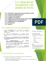 Combinación de Correspondencia 6.6 y Referencias en El Documento 6.7