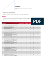 Leadership Styles Questionnaire: Purpose