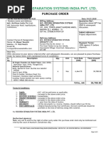 Purchase Order For Air Relief Valve