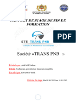 Rapport de Stage de Fin de Formation 2023 Selma.