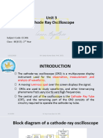 Unit 3 Cathode Ray Oscilloscope: Subject Code: EC306 Class: BE (ECE) - 2 Year