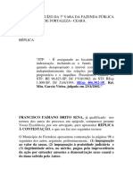 Réplica em Processo de Pedido de Indenização Por Motivo de Desapropriação