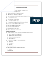 Class 8 Science Worksheet - Combustion and Flame Part Z