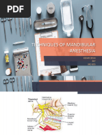 Techniques of Mandibular Anesthesia