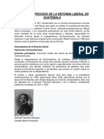 Unidad V, El Proceso de La Reforma Liberal en Guatemala