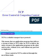 TCP - Part-2 - Error Control and Congestion Control