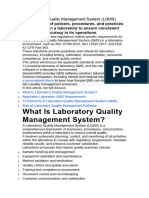 A Laboratory Quality Management System