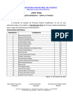 Classificao Final Edital N 044.2021 Nutricionista