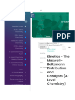 Kinetics - The Maxwell-Boltzmann Distribution and Catalysts (A-Level Chemistry) - Study Mind