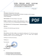 546-Submission of CV For Key Personnel - Mechanical Engineer.