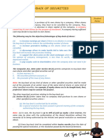 Chapter 1 - Buyback of Securities