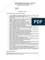 Trabalho - Linha Do Tempo História Da EJA No Brasil - Helio Alves