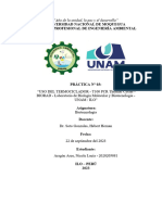 INFORME N°3 TERMOCICLADOR - T100 PCR Thermal Cycler - BIORAD - Laboratorio de Biología Molecular y Biotecnología - UNAM / ILO