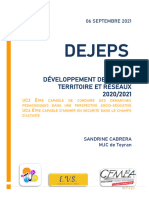 Sandrine Cabrera - Projet D'action - DEJEPS