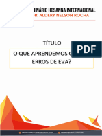 O Que Aprendemos Com Os Erros de Eva