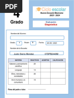 4°examen Diagnostico CE Con Respuestas 23-24