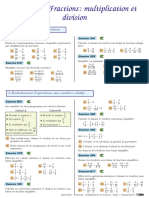 Exos Quatrième Fractions Multiplication Et Division