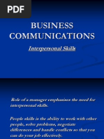 Business Communications: Interpersonal Skills