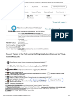 Recent Trends in The Pretreatment of Lignocellulosic Biomass For Value-Added Products