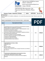 Cot. Mantenimiento de Sub Estacion Electrica + Certficados