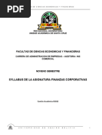 Syllabus Finanzas Corporativas