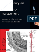 Aortic Aneurysms and Their Anaesthetic Management