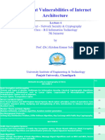 Krishan Saluja Lecture - 1 (2022-2023) Inherent Vulernabilities in Internet Architecture