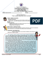 Activity Sheet No. 1 THE HUMAN RESPIRATORY SYSTEM