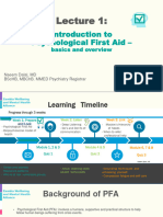 Lecture 1 Introduction To Psychological First Aid, Terms and Content