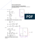 Dimensionamiento de Un Muro Basico: 3.1 Dimensionamiento Por Estabilidad Al Deslizamiento