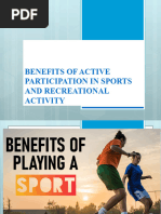 Benefits of Active Participation in Sports and Recreational