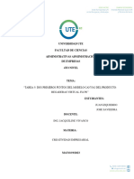 Puntos Del Modelo Canvas Del Producto - Regaderas Virtual Flow