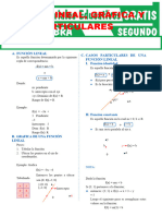 Función Lineal Gráfica y Casos Particulares para Segundo Grado de Secunadria