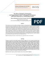 The Effect of Budgetary Participation and Organizational Culture On Managerial Performance With Work Motivation As A Moderating Variable