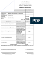 Immersion Training Plan Sample