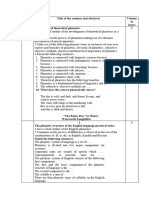 Seminars On Phonetics