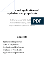 Lecture 29 Synthesis and Applications of Explosives and Propellants