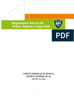 Reglamento de Orden Higiene y Seguridad