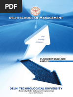 Delhi School of Management MBA Placement Brochure