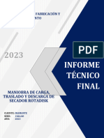 Inf. Tecnico - Maniobra de Carga, Traslado y Descarga de Secador SRTD