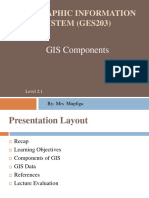 Lecture 2 GIS Components Geographic Data