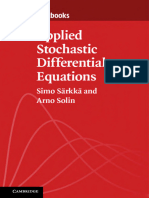 (Institute of Mathematical Statistics Textbooks - V 10) Saarkk, Simo - Solin, Arno - Applied Stochastic Differential Equations-Cambridge University Press (2019)