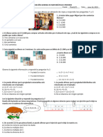 Evaluación de Mat 3° II Periodo