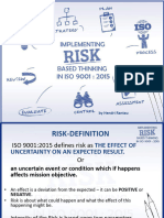 Risk Based Thinking in ISO 9001 Presentation