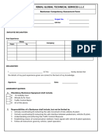 Banksman Competency Assessment Form